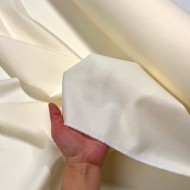 Tissu coton oxford chambray jaune clair uni - Haute couture