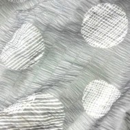 Tissu polyester gros pois blanc gris Tissu polyester gros pois blanc gris