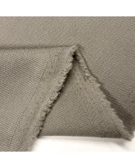 Tissu 100% laine vierge sergé gris taupe - haute couture Tissu 100% laine vierge sergé gris taupe - haute couture