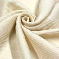 Tissu laine pure épais chevron crème Tissu laine pure épais chevron crème