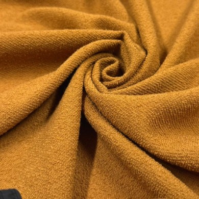 Tissu en pure laine fine texturée camel Tissu en pure laine fine texturée camel