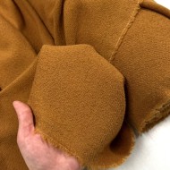 Tissu en pure laine fine texturée camel Tissu en pure laine fine texturée camel