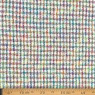 Tissu laine viscose polyester tweed à carreaux multicolores Tissu laine viscose polyester tweed à carreaux multicolores