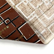 Tissu coton géométrique marron à sequins Tissu coton géométrique marron à sequins