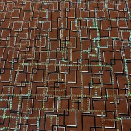 Tissu coton géométrique marron à sequins Tissu coton géométrique marron à sequins