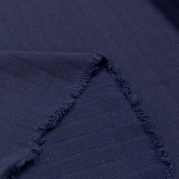 Tissu laine rayure bleu marine foncé Tissu laine rayure bleu marine foncé