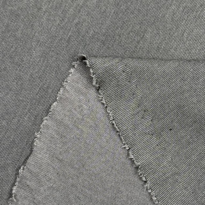 Tissu laine fibres mélangées stretch uni gris Tissu laine fibres mélangées stretch uni gris