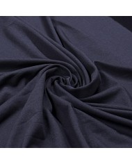 Tissu jersey coton uni bleu marine foncé Tissu jersey coton uni bleu marine foncé