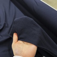 Tissu jersey coton uni bleu marine foncé Tissu jersey coton uni bleu marine foncé