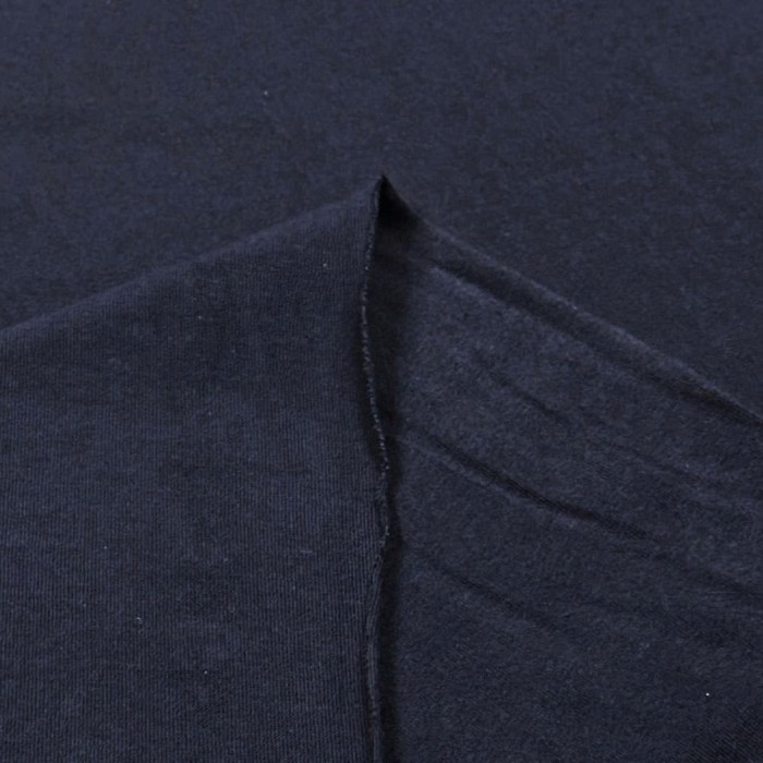 Tissu jersey coton uni bleu marine foncé Tissu jersey coton uni bleu marine foncé