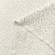 Tissu coton autre fibre effet dentelle fantaisie écru Tissu coton autre fibre effet dentelle fantaisie écru