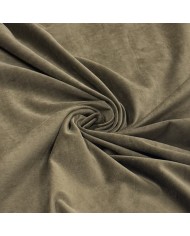 Tissu coton élasthanne velours uni kaki Tissu coton élasthanne velours uni kaki