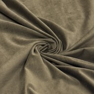 Tissu coton élasthanne velours uni kaki Tissu coton élasthanne velours uni kaki