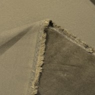 Tissu coton élasthanne velours uni kaki Tissu coton élasthanne velours uni kaki