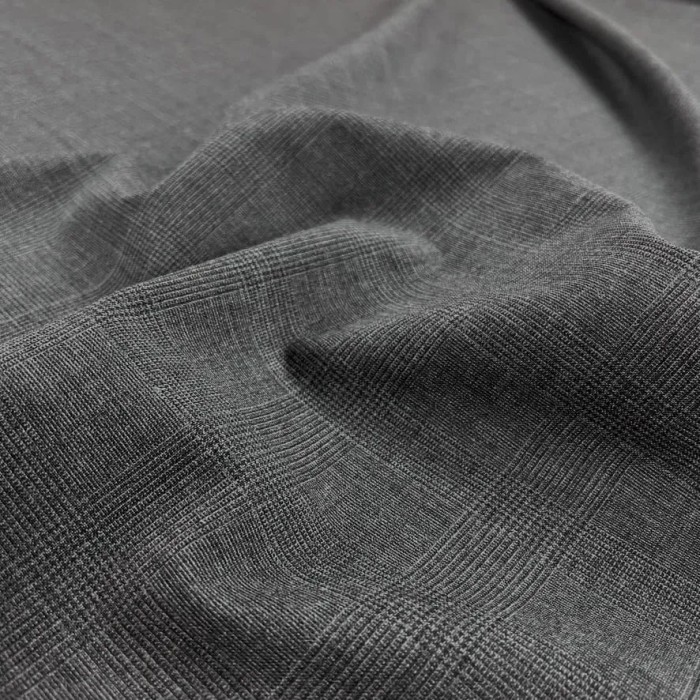 Tissu lainage élasthanne carreaux gris