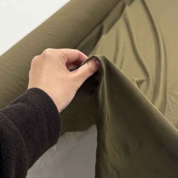 Tissu jersey coton uni kaki Tissu jersey coton uni kaki