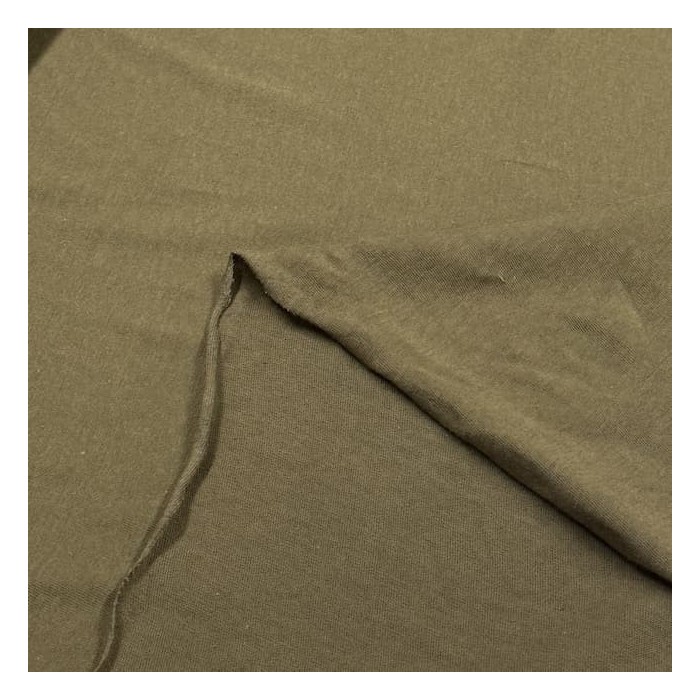 Tissu jersey coton uni kaki Tissu jersey coton uni kaki