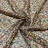 Tissu voile de polyester à fleurs arabesque multi-couleurs Tissu voile de polyester à fleurs arabesque multi-couleurs