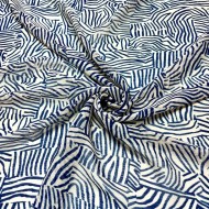 Tissu polyester maze bleu Tissu polyester maze bleu