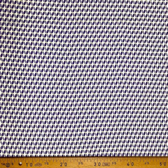 Tissu coton viscose losange violet Tissu coton viscose losange violet
