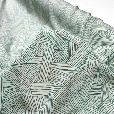 Tissu viscose art déco vert canard Tissu viscose art déco vert canard