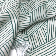 Tissu viscose art déco vert canard