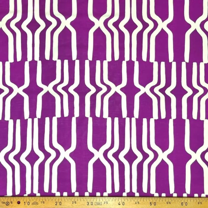 Tissu coton art déco violet Coupon 200x140cm