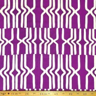 Tissu coton art déco violet Coupon 200x140cm