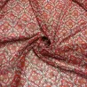 Tissu voile de polyester à fleurs arabesque rouge rose Tissu voile de polyester à fleurs arabesque rouge rose