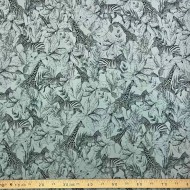 Tissu coton viscose animal safari vert