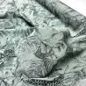 Tissu coton viscose animal safari vert