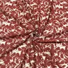 Tissu coton élasthanne nature feuille marron Tissu coton élasthanne nature feuille marron