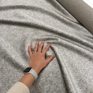 Tissu velours Garbo gris perle - Tissu d'éditeur Tissu velours Garbo gris perle - Tissu d'éditeur