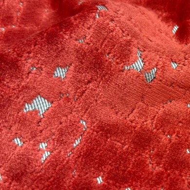 Tissu velours Style rouge piment - Tissu d'éditeur