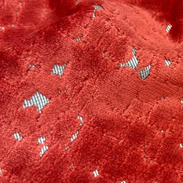 Tissu velours Style rouge piment - Tissu d'éditeur Tissu velours Style rouge piment - Tissu d'éditeur
