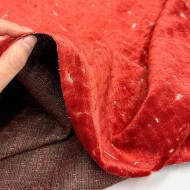 Tissu velours Style rouge piment - Tissu d'éditeur