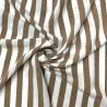 Tissu viscose rayure marron - Haute couture Tissu viscose rayure marron - Haute couture
