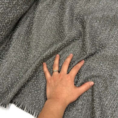 Tissu Cannet anthracite - Tissu d'éditeur - Marque française