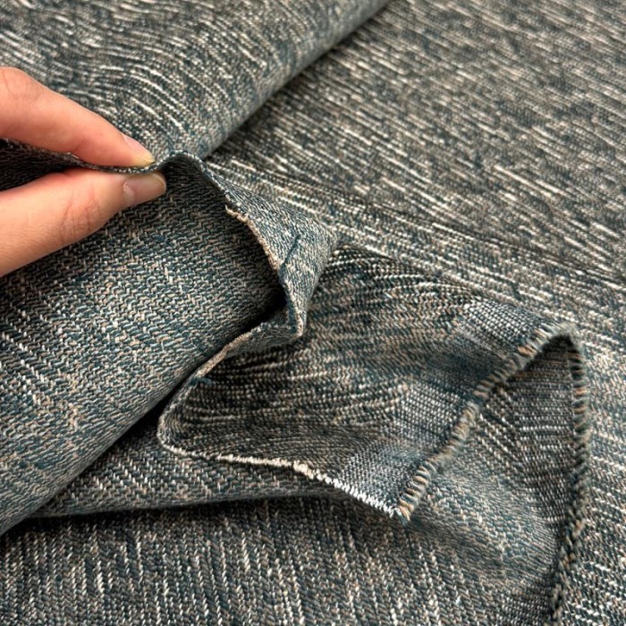 Tissu Montserrat bleu topaze - Tissu d'éditeur - Marque française