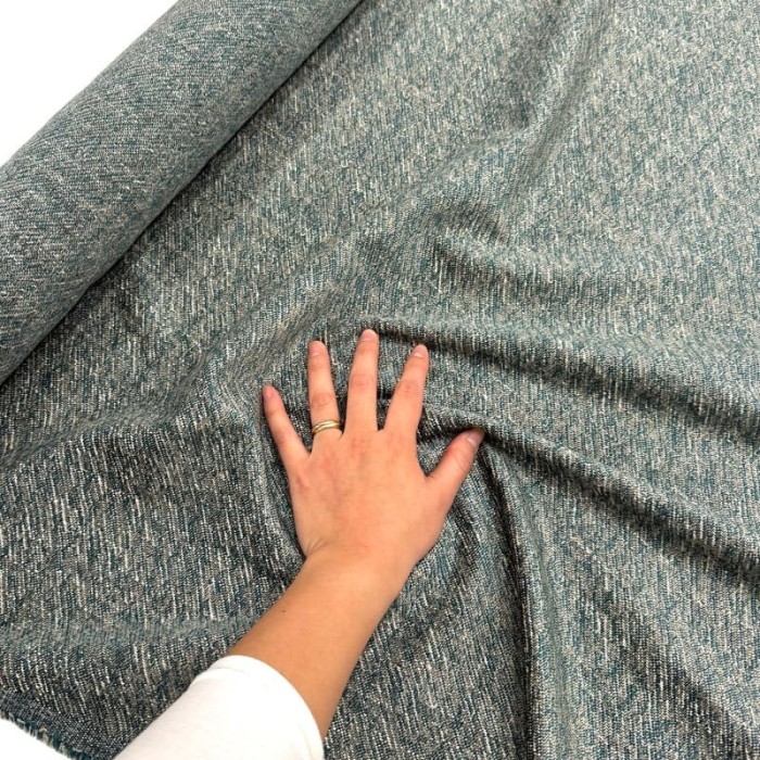 Tissu Montserrat bleu topaze - Tissu d'éditeur - Marque française