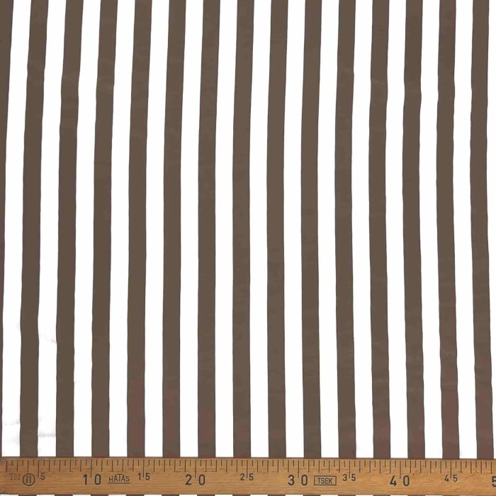 Tissu viscose rayure marron - Haute couture Tissu viscose rayure marron - Haute couture