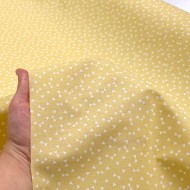 Tissu Coton imprimé Yozid petits triangles blancs sur jaune Tissu Coton imprimé Yozid petits triangles blancs sur jaune