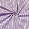 Tissu coton rayure violet - Haute couture Tissu coton rayure violet - Haute couture