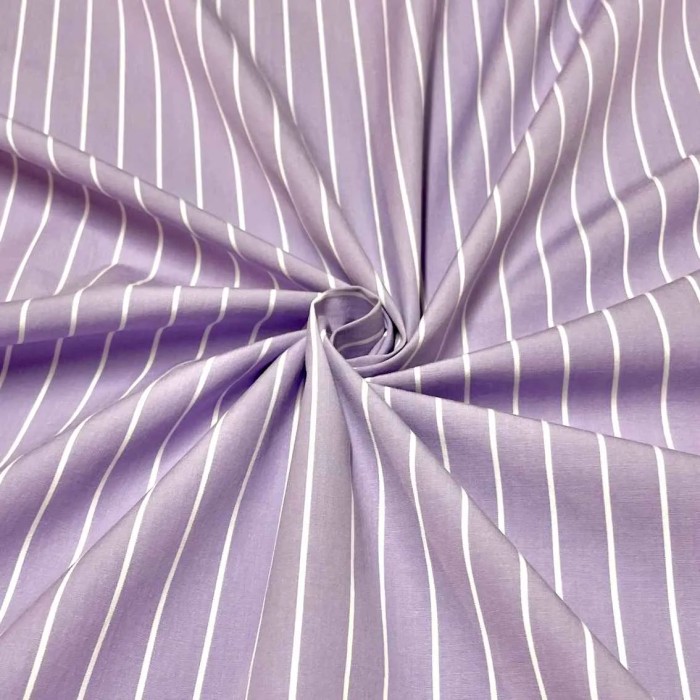Tissu coton rayure violet - Haute couture Tissu coton rayure violet - Haute couture
