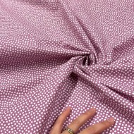 Tissu Coton imprimé Lipelpo petits pois blanc sur violine