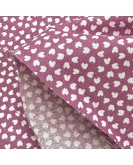 Tissu Coton imprimé Lipelpo petits pois blanc sur violine