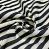 Tissu viscose rayure noir - Haute couture