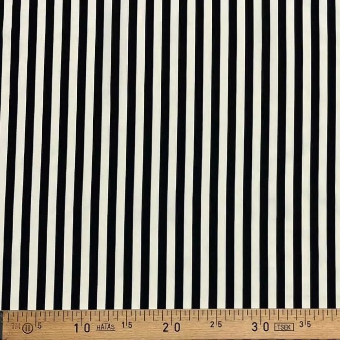 Tissu viscose rayure noir - Haute couture Tissu viscose rayure noir - Haute couture