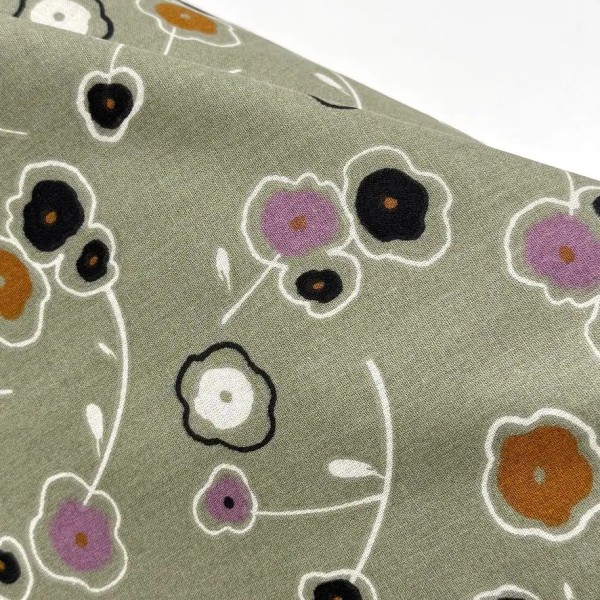 Tissu Coton imprimé Linie tilleul lilas Tissu Coton imprimé Linie tilleul lilas