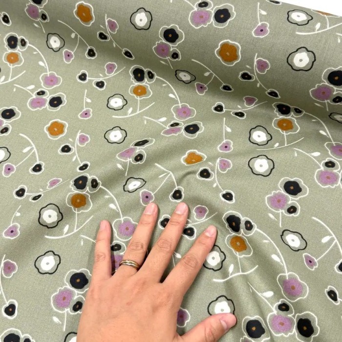 Tissu Coton imprimé Linie tilleul lilas